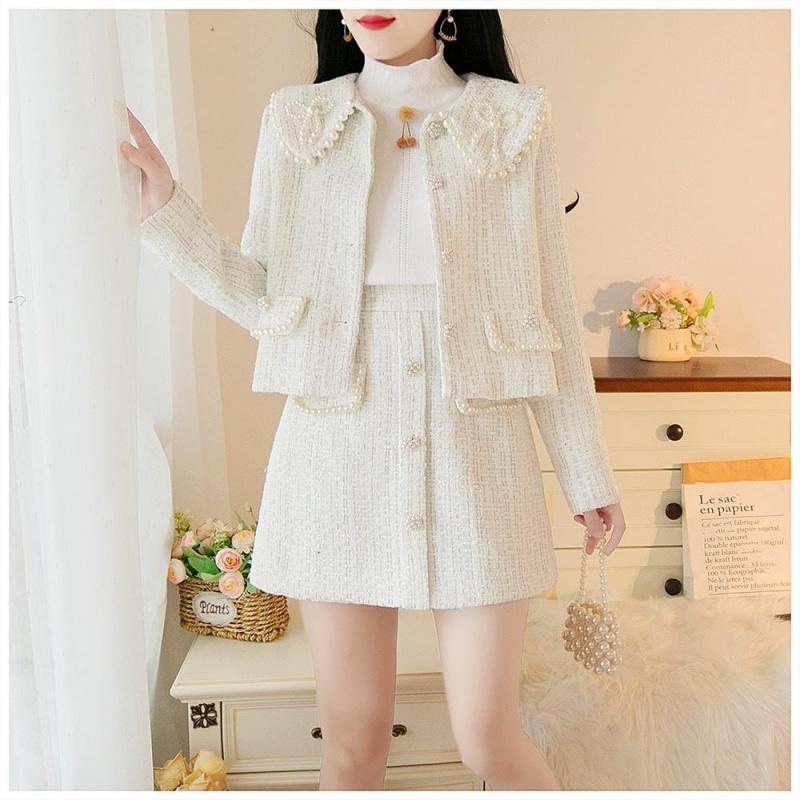 Two Piece Dress Professional Suit Skirt For Women 2023 Autumn And Winter Small Western Style Youthful-Looking Two-Piece SkirtsTwo