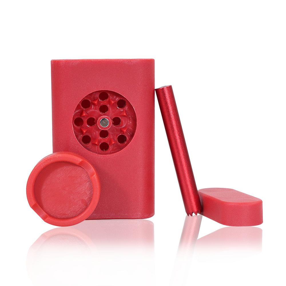 Pinch Hitter Dugout plastic Tobacco Grinder Kit New 3 in 1 Grinder case Smoking Kit metal Pipe Aluminum Case with Storage Container