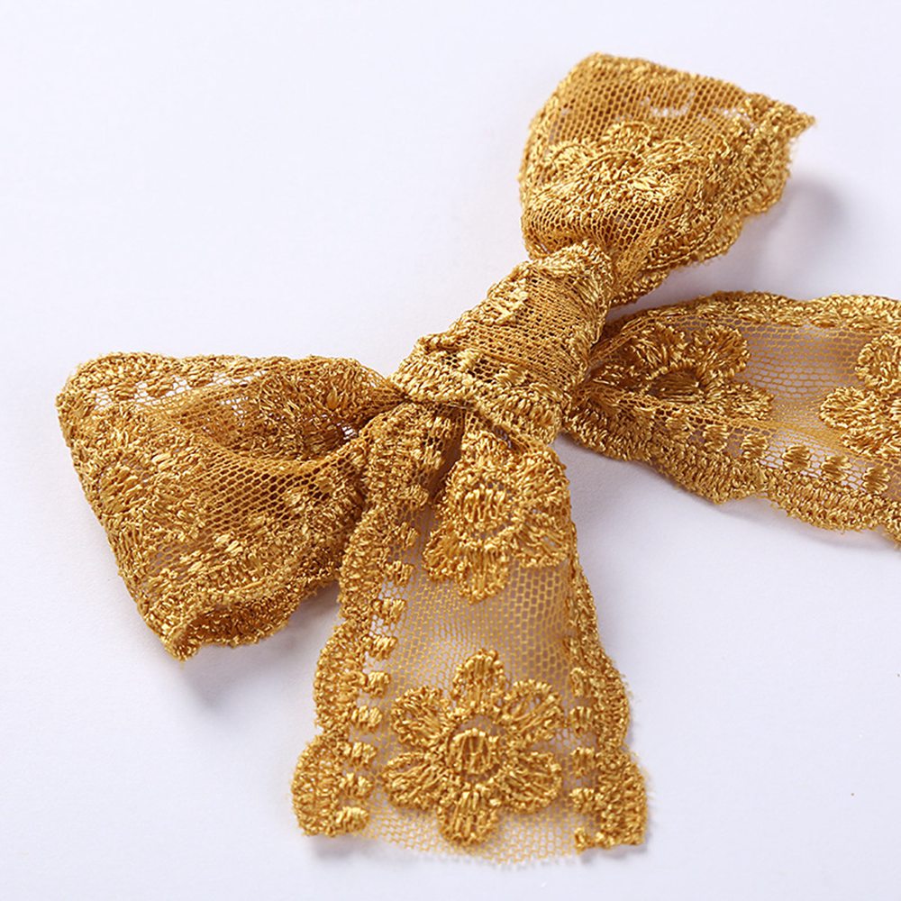 Lace Solid Color Ribbon Bows Hair Clip For Kids Girls Hollow Bowknot Barrettes Hair Pins Baby Headwear Hair Accessories 1459