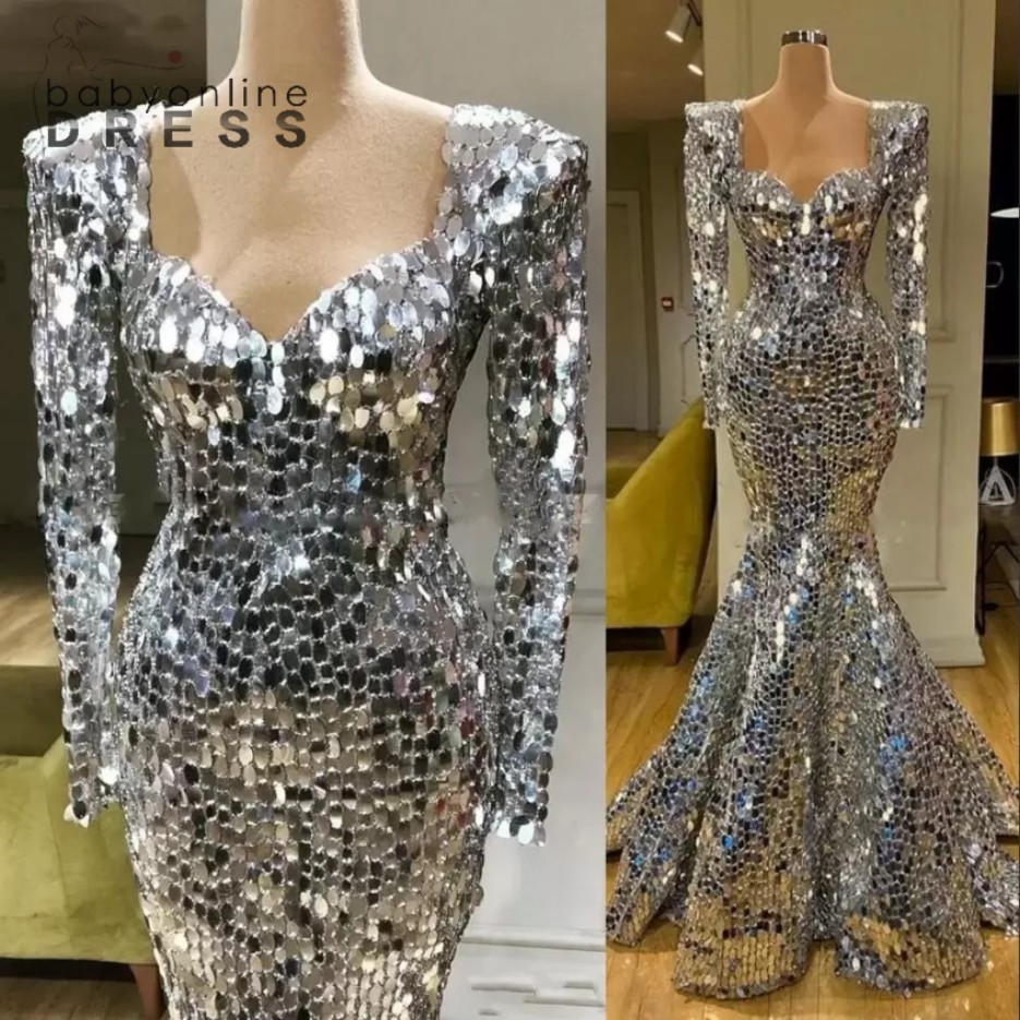 New Sparkly Sequins Silver Mermaid Prom Dresses Long Sleeves Arabic Evening Dress Dubai Long Elegant Women Formal Party Gala Gowns BC11922, Purple
New Sparkly Sequins Silver Mermaid Prom Dresses Long Sleeves Arabic Evening Dress Dubai Long Elegant Women Formal Party Gala Gowns BC11922, Purple