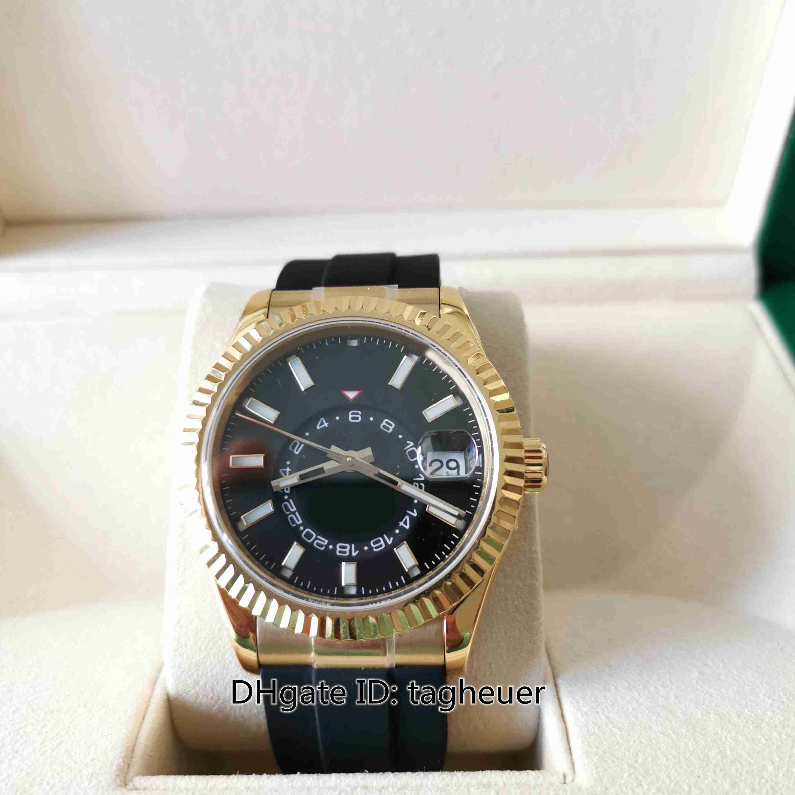 K6F Maker Mens Watch 42mm Sky-Dweller 326238 GMT Month Red Dot Workin Watches 18k Yellow Gold Rubber Bands CAL.9001 Movement Mechanical Automatic Men's Wristwatches, No box papers
K6F Maker Mens Watch 42mm Sky-Dweller 326238 GMT Month Red Dot Workin Watches 18k Yellow Gold Rubber Bands CAL.9001 Movement Mechanical Automatic Men's Wristwatches, No box papers