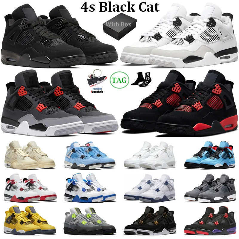 4 shoes for men women 4s Military Black Cat Sail Red Thunder White Oreo Cactus Jack Blue University Infrared Cool Grey jumpman mens