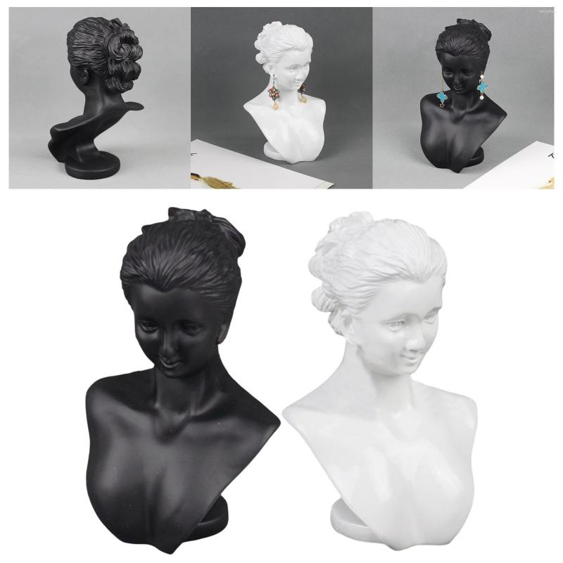 Jewelry Pouches Necklace Display Bust Ornament For Dresser Table Earring Tabletop