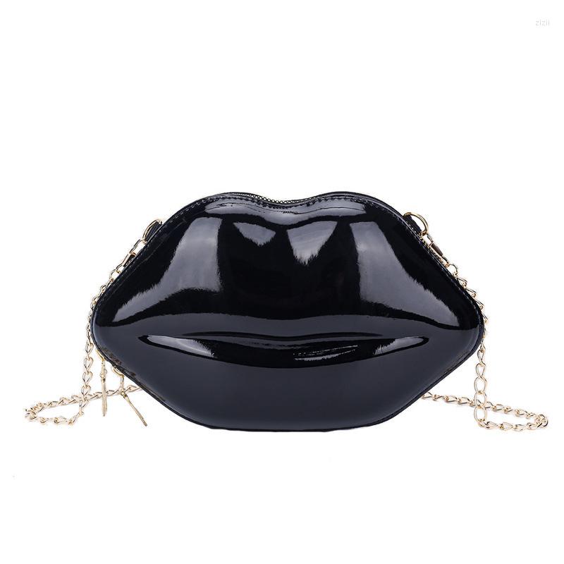 Evening Bags Creative Cute Lips Shoulder Chain Bag Women's Simple Fashion Lipstick Messenger Party Valentine's Day/birthday Gift
