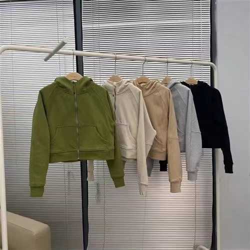 Designer Short Jacket Lululemens Women Autumn And Winter New Scuba Woman Yoga Sports Leisure Full Zip Jackets Plush Hoodie Hoody, 6 band label
Designer Short Jacket Lululemens Women Autumn And Winter New Scuba Woman Yoga Sports Leisure Full Zip Jackets Plush Hoodie Hoody, 6 band label