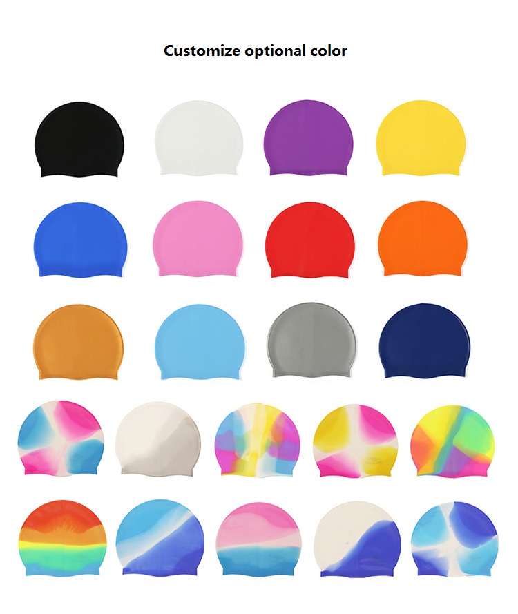 Swimming Caps Swimming Cap Silicone Women Men Waterproof Plus Size Colorful Adult Long Hair Sports High Elastic Adults Swim Pool Hat
