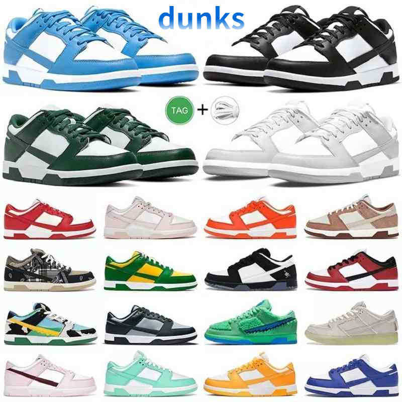 low dunks shoes panda Dress men women sneakers GAI White Black UNC Photon Dust Green Apple Sail Grey Fog Syracuse Michigan strange love