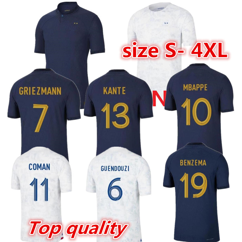 2022 BENZEMA MBAPPE soccer jerseys GRIEZMANN French 22 23 ZIDANE GIROUD VARANE PAVARO equipement Maillot de football shirt Men jerseys SIZE S
2022 BENZEMA MBAPPE soccer jerseys GRIEZMANN French 22 23 ZIDANE GIROUD VARANE PAVARO equipement Maillot de football shirt Men jerseys SIZE S