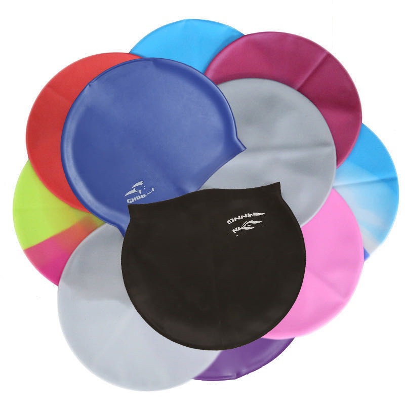 Swimming Caps Swimming Cap Silicone Women Men Waterproof Plus Size Colorful Adult Long Hair Sports High Elastic Adults Swim Pool Hat
