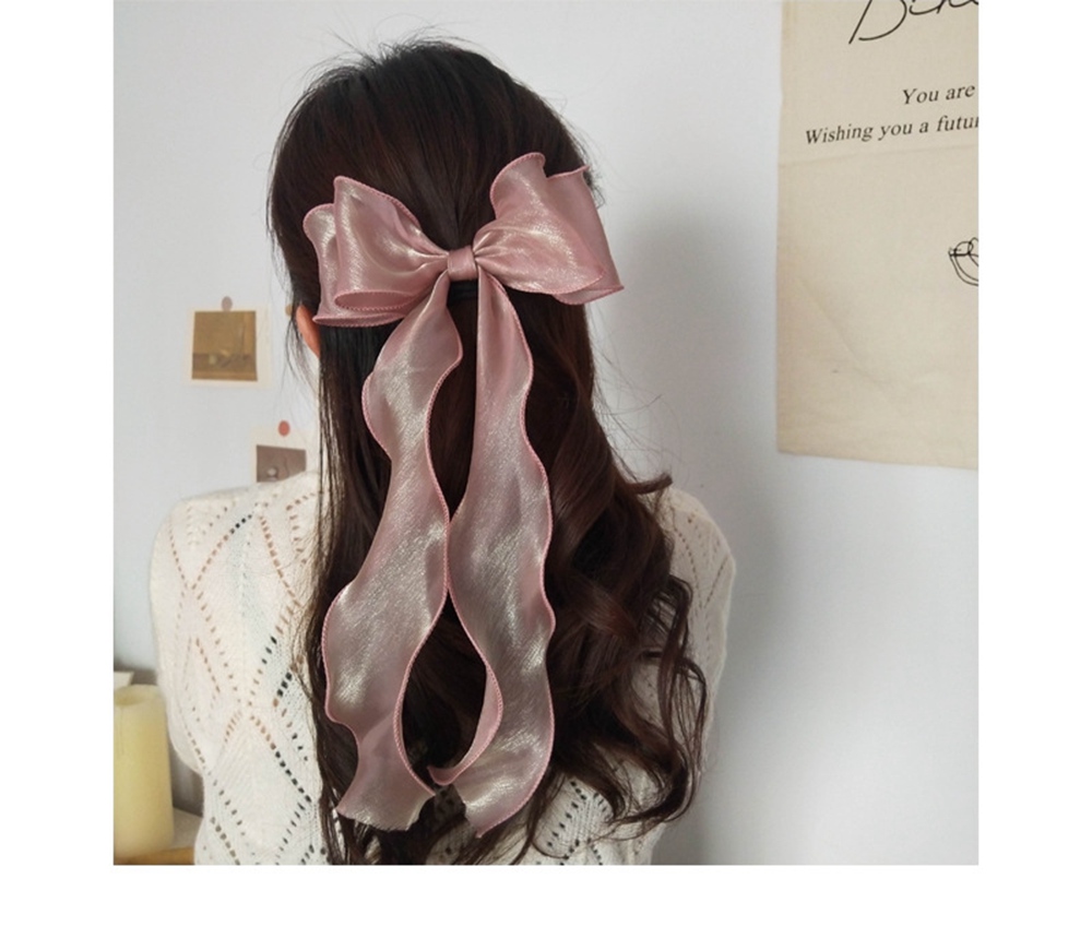 Girls Mermaid Giltter Big Ribbon Bow Hair Clip For Women Girls Vintage Wedding Long Ribbon Korean Hairpins Barrette Hairs Accessories 1491
