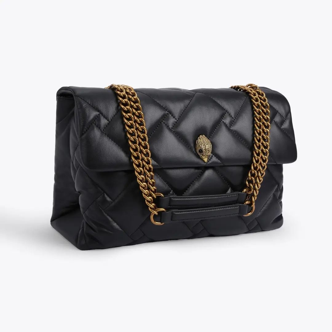 

Kurt Geiger London Kensington XXL 38cm Soft Leather Handbags Luxury Black Chains Shoulder Bag Big Cross Body Purse and bag NG6Y