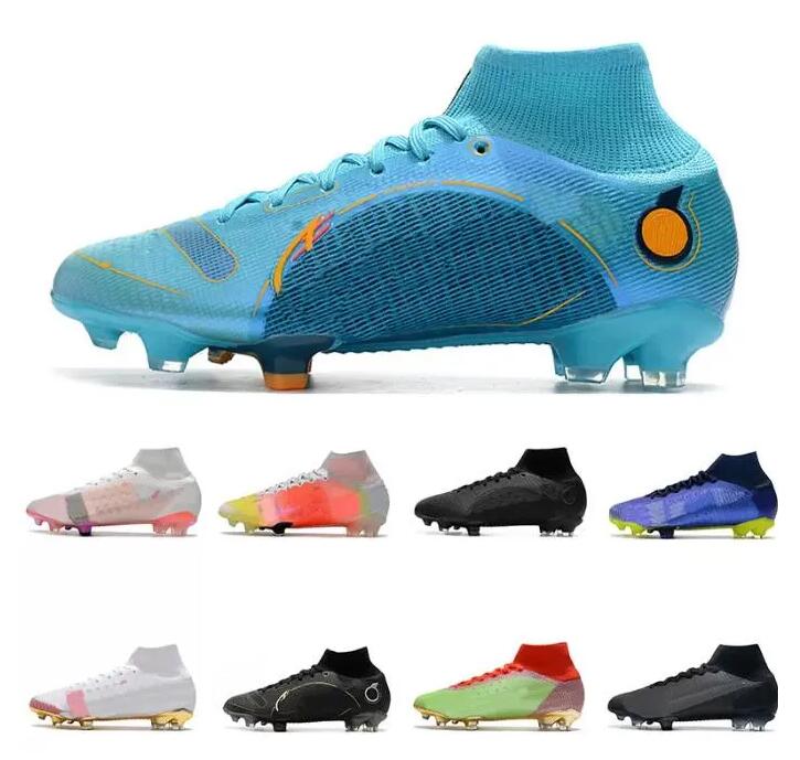 Mercurial Superfly Soccer Shoes Superfly 8 VIII SG PRO Anti Clog White Pink Blast Blueprint Pack Chlorine Blue CR7 Chile Red Vapores XIV Elite FG Football Cleats Boots
Mercurial Superfly Soccer Shoes Superfly 8 VIII SG PRO Anti Clog White Pink Blast Blueprint Pack Chlorine Blue CR7 Chile Red Vapores XIV Elite FG Football Cleats Boots