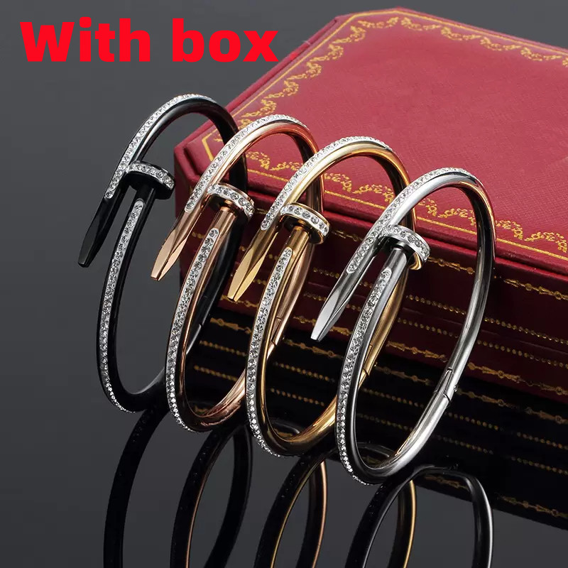 N2 Classic bangles Gold Silver Nail Bracelet Titanium Steel Cuff bangle nlay Diamond Bracelets Womens Mens Love Jewelry Gift C80009 With Box 
N2 Classic bangles Gold Silver Nail Bracelet Titanium Steel Cuff bangle nlay Diamond Bracelets Womens Mens Love Jewelry Gift C80009 With Box