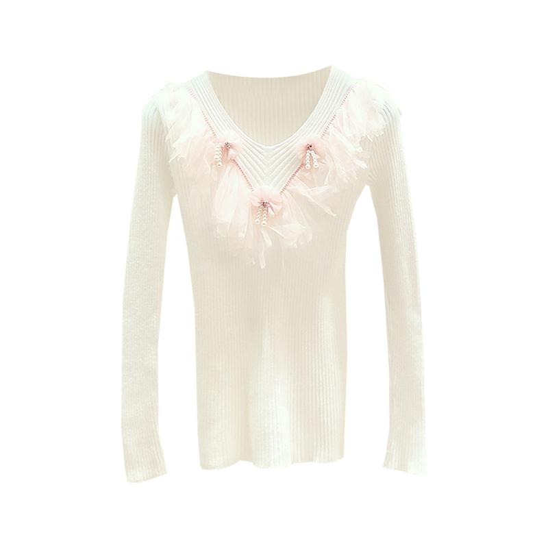 Womens Sweaters 2023 Autumn Knitted Women And Pullovers Beaded Tassel Long-sleeved Slim Office Lady Elegant Pulls Outwear Coat Tops Mari22