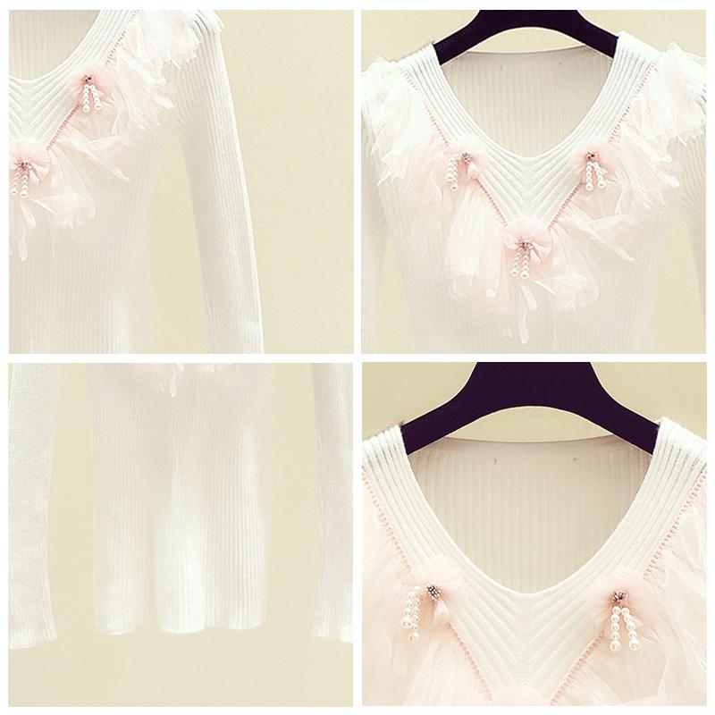 Womens Sweaters 2023 Autumn Knitted Women And Pullovers Beaded Tassel Long-sleeved Slim Office Lady Elegant Pulls Outwear Coat Tops Mari22