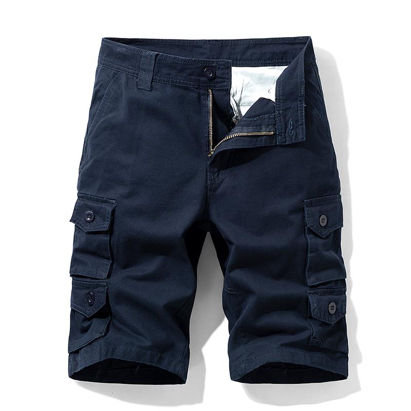 Men's Shorts Summer Baggy Multi Pocket Military Cargo Male Cotton Khaki Mens Tactical Short PantsMen's