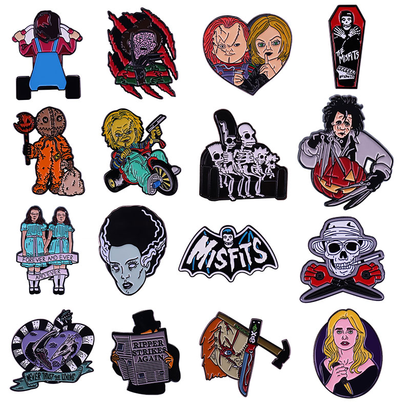 Horror Movies Halloween Cartoon Metal Brooch Badge Enamel Pins Fashion Jewellery Clothes Hat Backpack Accessory Gifts
Horror Movies Halloween Cartoon Metal Brooch Badge Enamel Pins Fashion Jewellery Clothes Hat Backpack Accessory Gifts