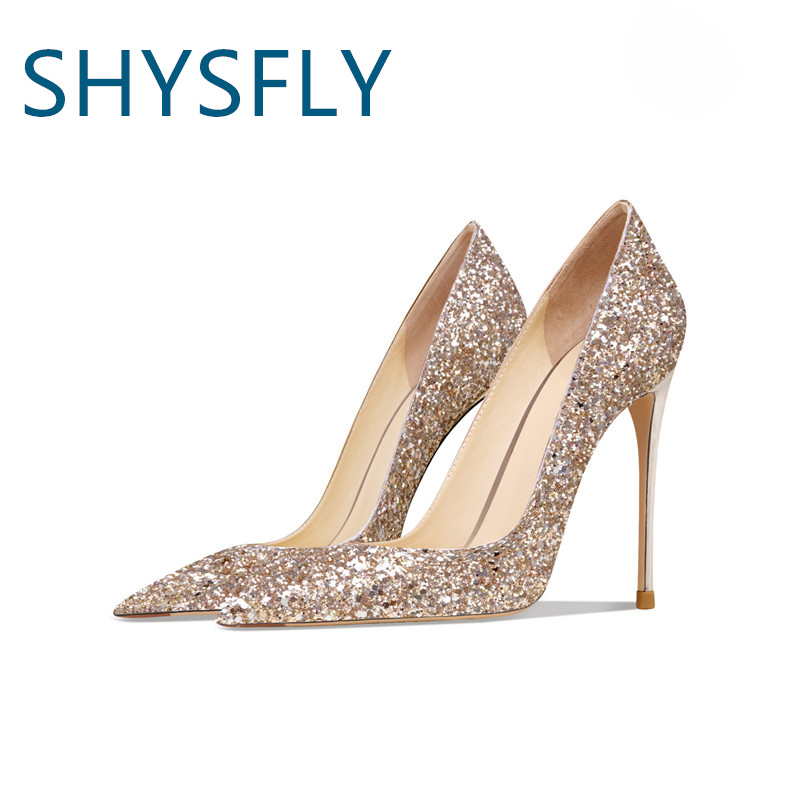 SHYSFLY Genuine Leather Elegant Woman Heeled Shoes Pointed Toes Gold Glitter Stelletos Luxury Designer Party Plus Size Pumps 12cm, Gold 8cm
SHYSFLY Genuine Leather Elegant Woman Heeled Shoes Pointed Toes Gold Glitter Stelletos Luxury Designer Party Plus Size Pumps 12cm, Gold 8cm