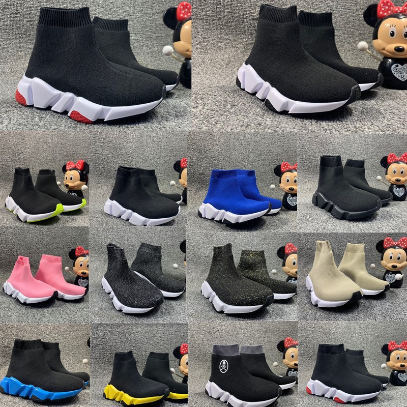 

Triple-S Paris kids shoes speed Sock Casual shoe designer high black trainers girls boys baby kid youth toddler infants sneaker Outdoor Sports Athletic