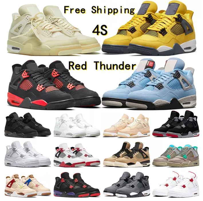 

Jumpman 4 4s OG Mens Basketball Shoes Military Black University Blue Canvas Sail Oreo Red Thunder White Cement Black Cat Bred Sports Women Sneakers Trainers Size 36-47, 28
