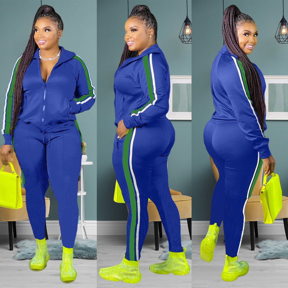 Designer Plus size 3XL 4XL Tracksuits Women Fall Winter Sweatsuits Long Sleeve Jacket and Pants Two Piece Sets Black Outfits Casual jogging suits Spor