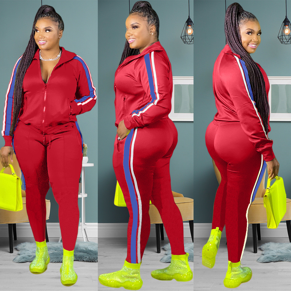 Designer Plus size 3XL 4XL Tracksuits Women Fall Winter Sweatsuits Long Sleeve Jacket and Pants Two Piece Sets Black Outfits Casual jogging suits Spor