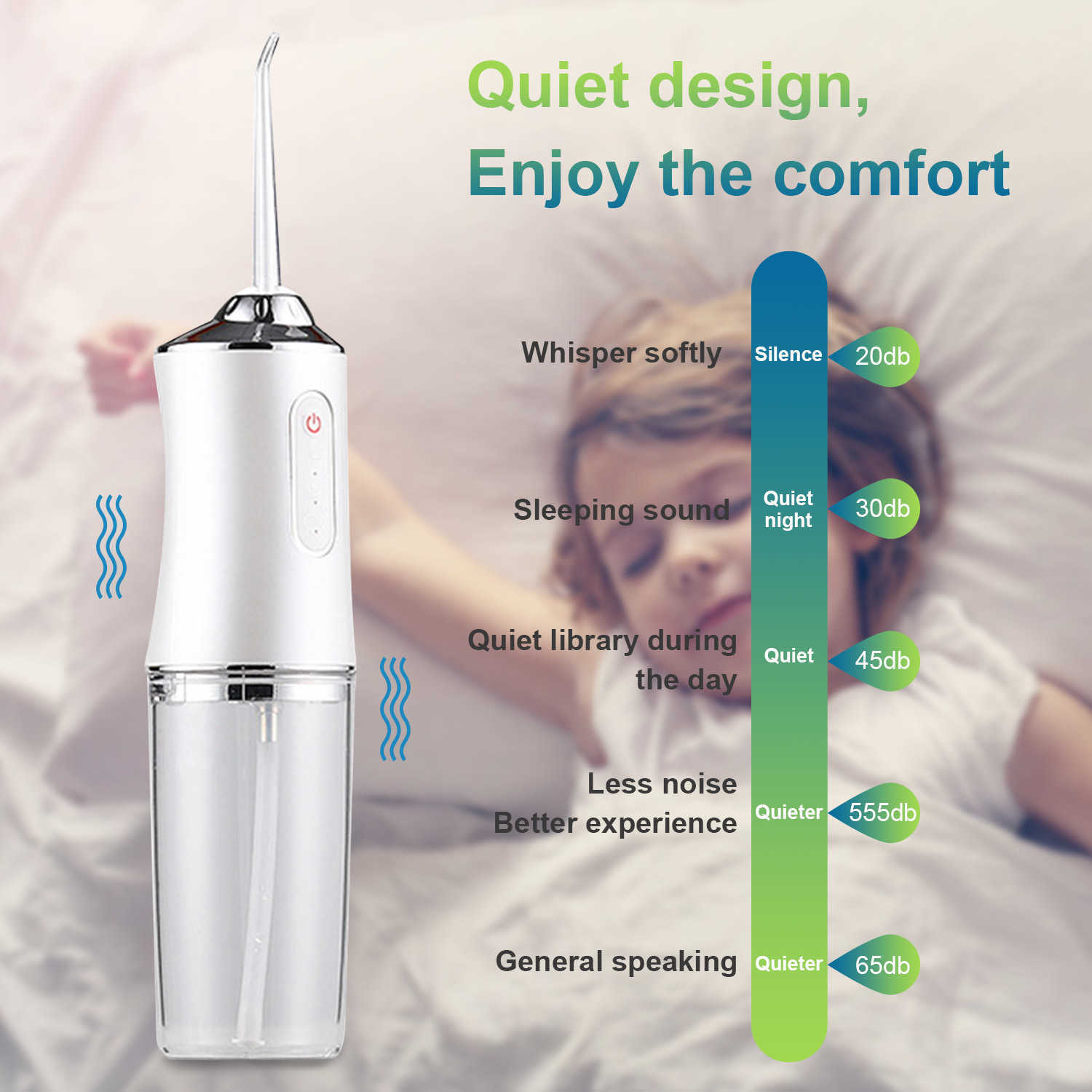 Oral Irrigators Other Hygiene Electric Irrigator Portable Household Teeth Flosser Water Spraying Washing Tool with Nozzle 221215