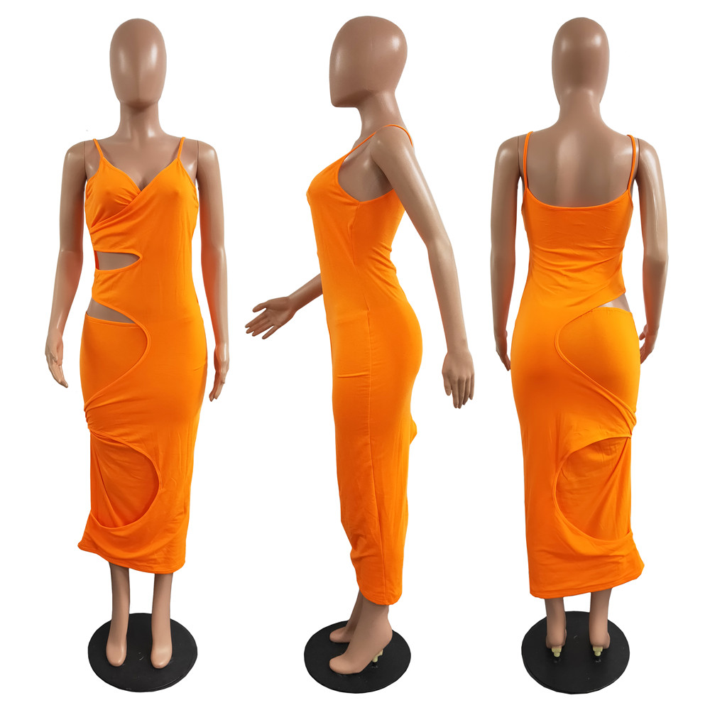New Plus size 3XL Designer Dresses Spring Summer Clothes Women Spaghetti Strap Dress Sexy Sleeveless Hollow Out Bodycon Dress Casual Skinny Elegant Sk