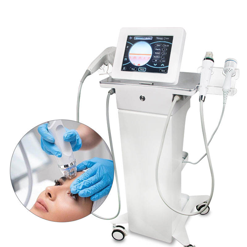 Portable RF Microneedling Wrinkle ance scars Removal Radio Frequency Anti Aging Skin Caring Device With Cold Hammer