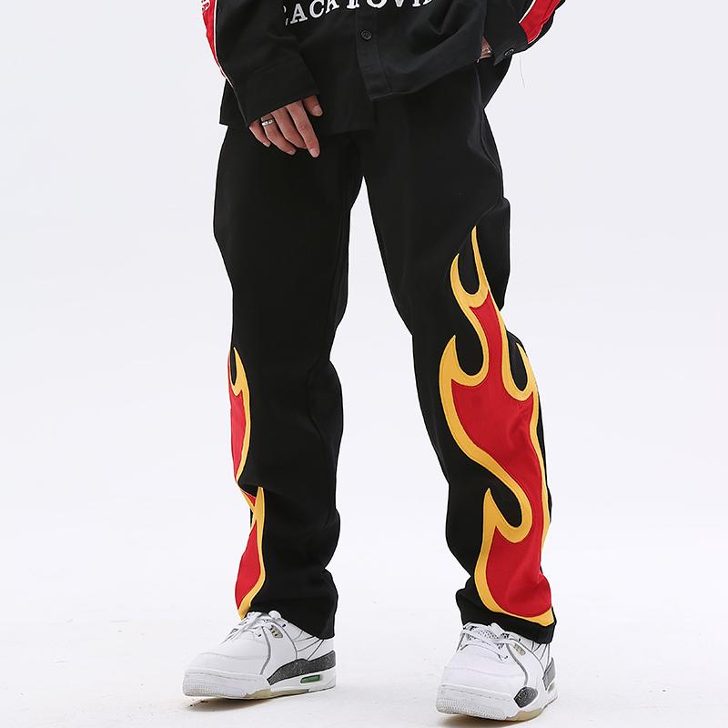 Men's Pants Harajuku Both Side Flame Embroidery Straight Casual Mens Cargos Streetwear Retro Pockets Patchwork Loose Trousers OversizedMen's, Black
Men's Pants Harajuku Both Side Flame Embroidery Straight Casual Mens Cargos Streetwear Retro Pockets Patchwork Loose Trousers OversizedMen's, Black