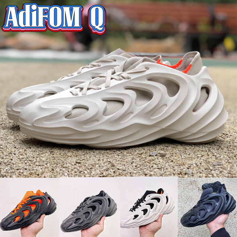 

2023 Adifom Q Sandals Men Women Designer Slide White orange Core Black Impact Halo Blue Aluminum Slippers Resin WEST slides shoes mens Slipper womens cool Sandal, 12# white-grey