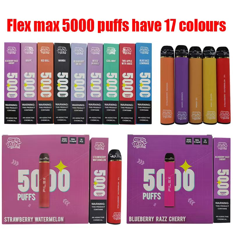 Electronic Cigarettes Flex Max Original Vape Cartridge Packaging QST rechargeable Vaporizers Vapes Kit 5000 Puffs Prefilled 12ml 12 colors Pen Genuine VS bars
Electronic Cigarettes Flex Max Original Vape Cartridge Packaging QST rechargeable Vaporizers Vapes Kit 5000 Puffs Prefilled 12ml 12 colors Pen Genuine VS bars