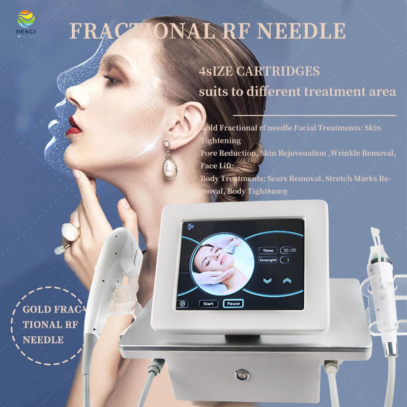 Portable RF Microneedling Wrinkle ance scars Removal Radio Frequency Anti Aging Skin Caring Device With Cold Hammer