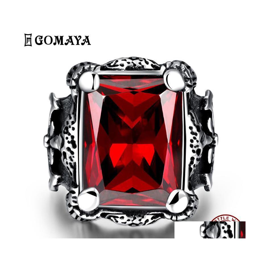 Cluster Rings Gomaya Stainless Steel Ring For Men Fashion Punk Style Square Red Zircon Party Prom Boy Jewelry Anniversary Gift On Sa Dhmkz
Cluster Rings Gomaya Stainless Steel Ring For Men Fashion Punk Style Square Red Zircon Party Prom Boy Jewelry Anniversary Gift On Sa Dhmkz