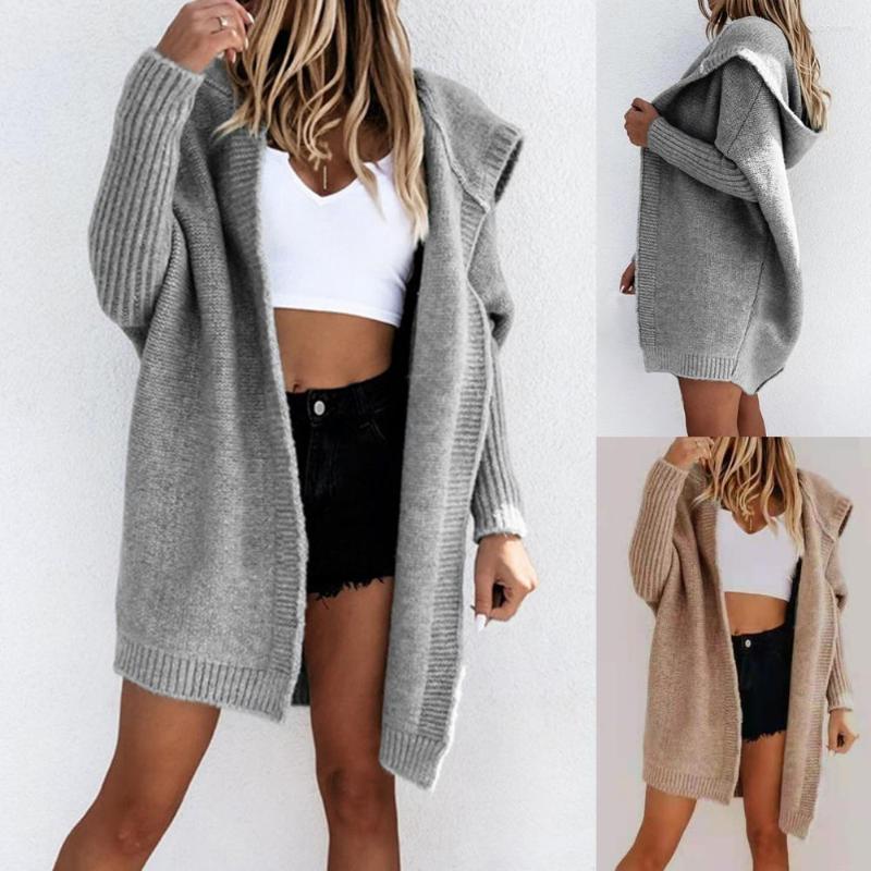Women's Knits Solid Color Women's Cardigan Bat Sleeve Autumn And Winter Hooded Knitted Sweater Coat, Grey
Women's Knits Solid Color Women's Cardigan Bat Sleeve Autumn And Winter Hooded Knitted Sweater Coat, Grey