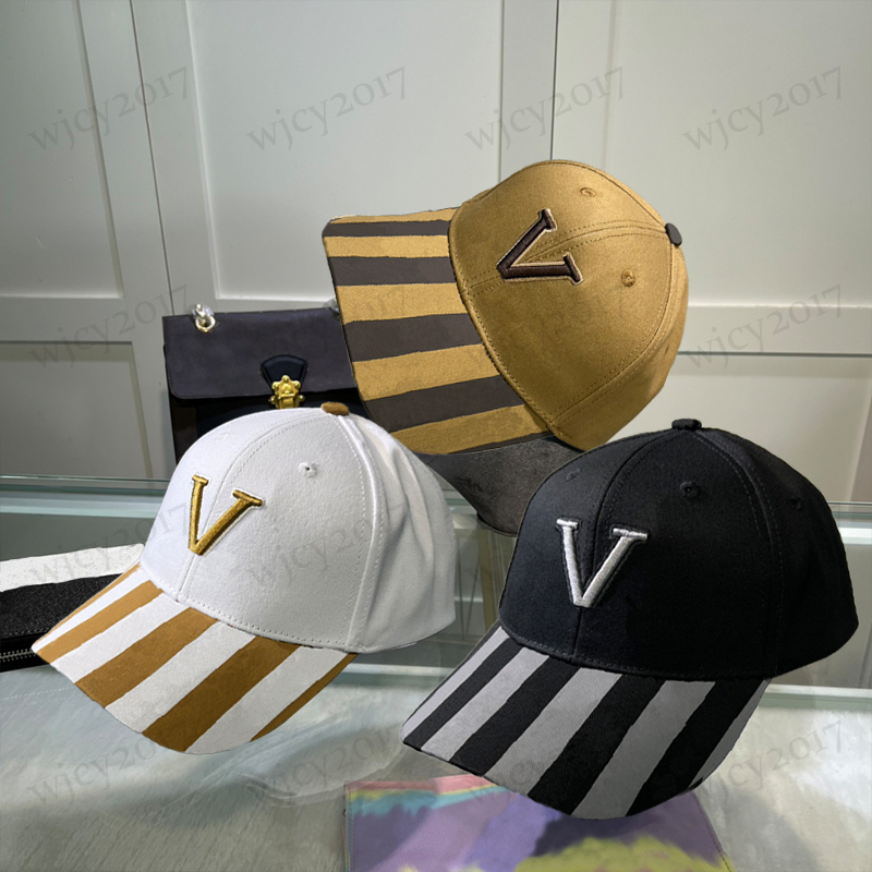 Mens Womens Baseball Cap Wholesale Ball Caps Tops Quality Stripe Letter Flowers Casual Sunhat Sunbonnet with 3 Colors