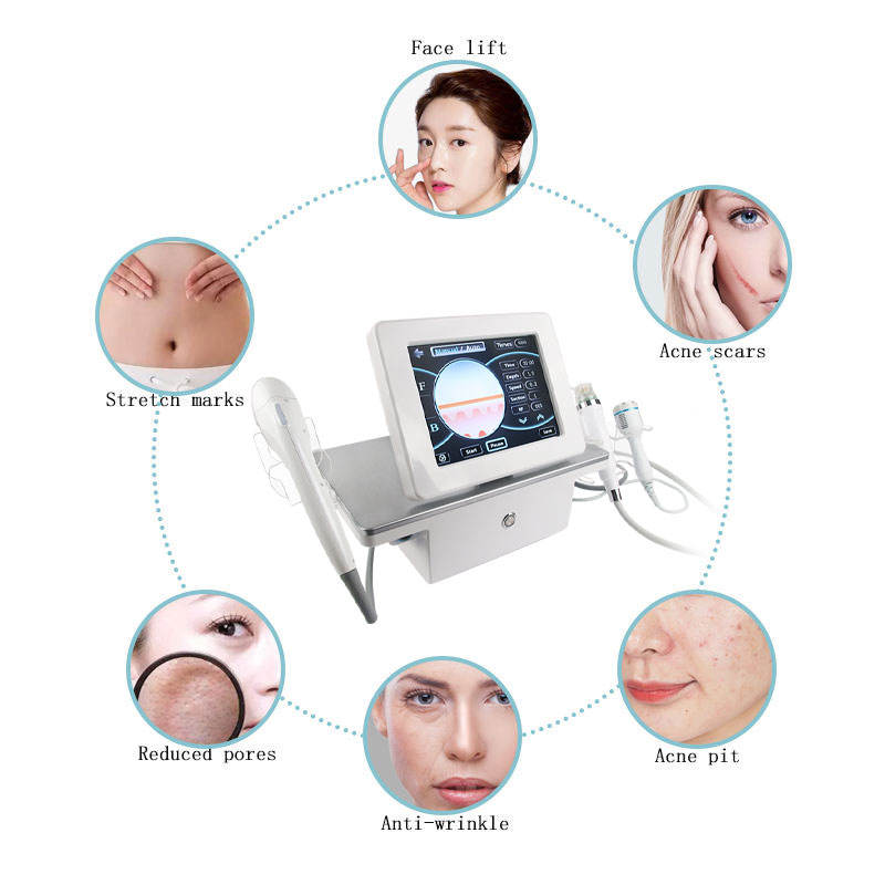 Portable RF Microneedling Wrinkle ance scars Removal Radio Frequency Anti Aging Skin Caring Device With Cold Hammer