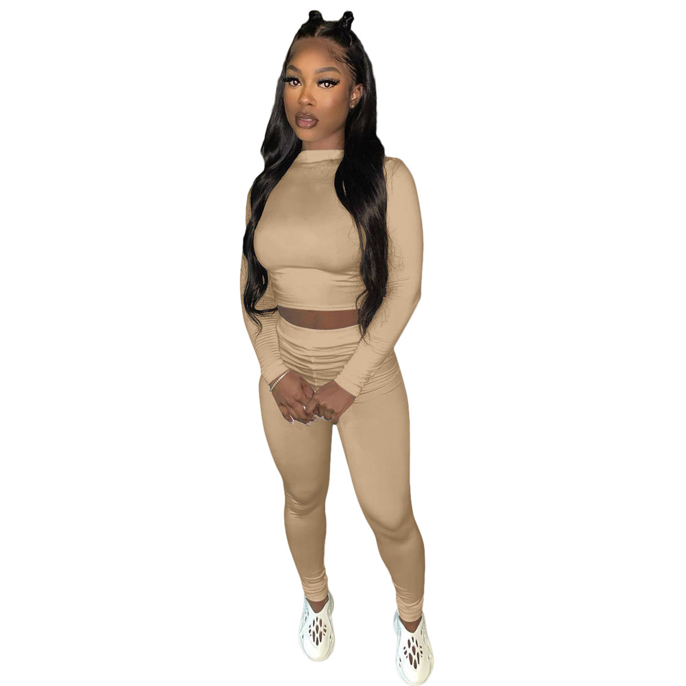 Designer Fall Winter Clothes Women Tracksuits Active Outfits Long Sleeve Pullover Top and Pants Casual Solid Sportswear Outwork Sweatsuits Jogger Suit