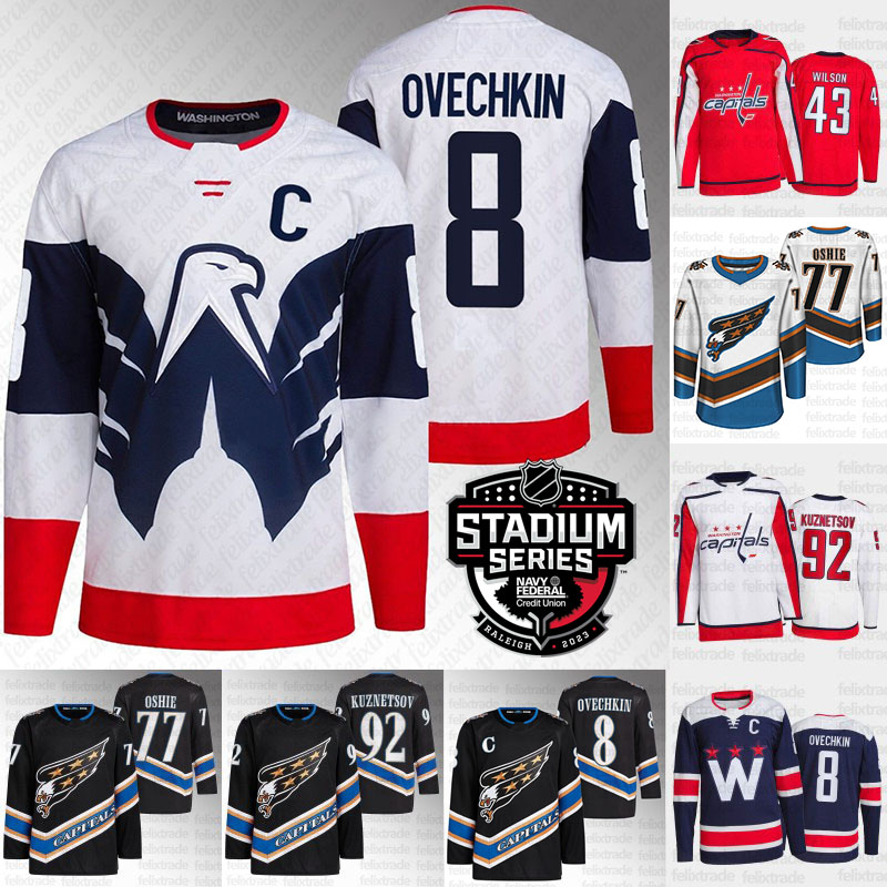 Alex Ovechkin 2023 Stadium Series Jersey Reverse Retro Jerseys Washington Darcy Kuemper Capitals Tom Wilson Dmitry Orlov Evgeny Kuznetsov T.J. Oshie Patrik Laine