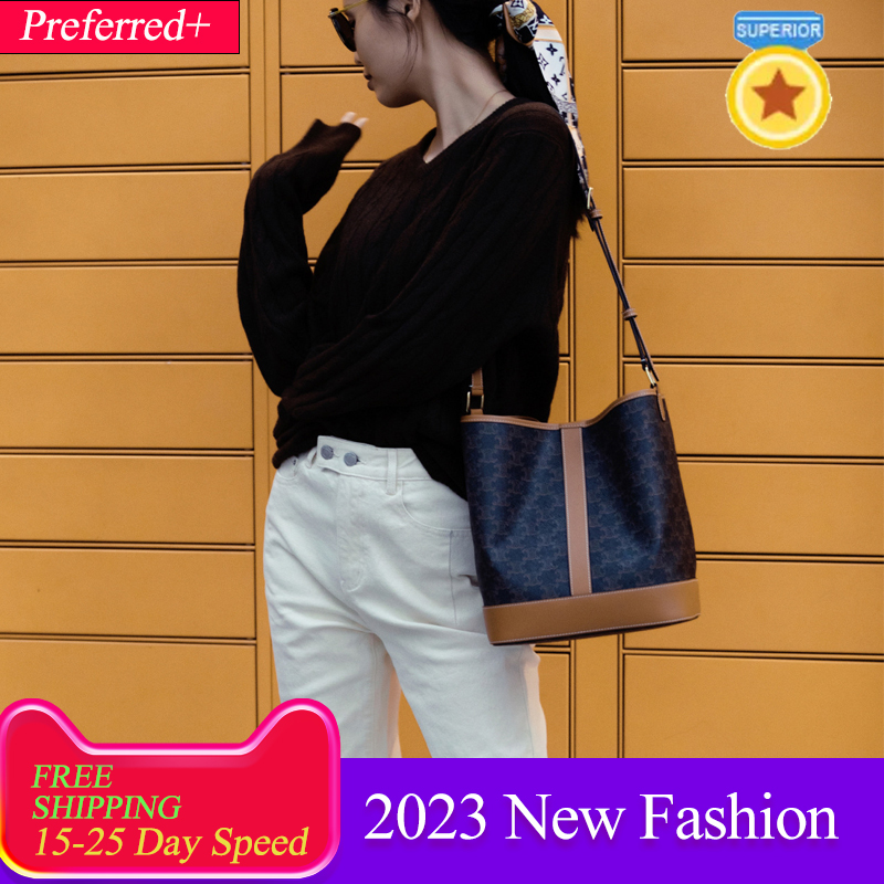 Designer bag triumph Bucket bag 2023 new spring and summer large capacity celine bag single shoulder crossbody bag, #1
Designer bag triumph Bucket bag 2023 new spring and summer large capacity celine bag single shoulder crossbody bag, #1