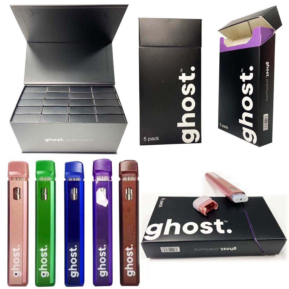 New Popular Ghost Disposable Vape Pens E-Cigarette Starter kit 280Mah Rechargeable Battery 1ml Empty Cartridges Ceramic Coil Pod with Pakaging 10 flavers
New Popular Ghost Disposable Vape Pens E-Cigarette Starter kit 280Mah Rechargeable Battery 1ml Empty Cartridges Ceramic Coil Pod with Pakaging 10 flavers
