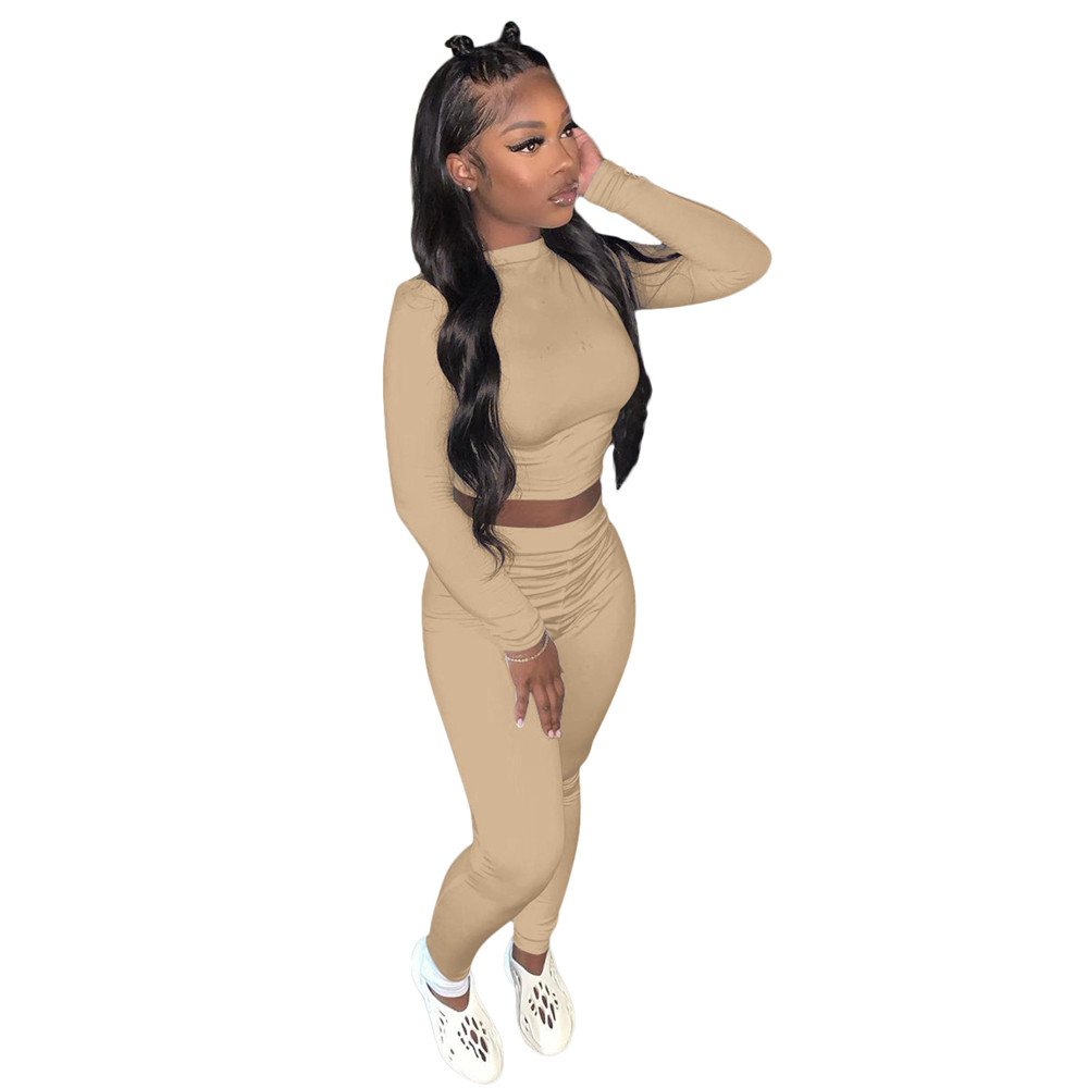 Designer Fall Winter Clothes Women Tracksuits Active Outfits Long Sleeve Pullover Top and Pants Casual Solid Sportswear Outwork Sweatsuits Jogger Suit