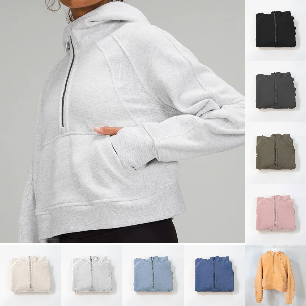 Lululemens Womens Jackets Designer Hoodys Plus Velvet Yoga Scuba Hoodie Thickening Sports Half Zipper Terry Sweater Chothing Autumn and 
Lululemens Womens Jackets Designer Hoodys Plus Velvet Yoga Scuba Hoodie Thickening Sports Half Zipper Terry Sweater Chothing Autumn and