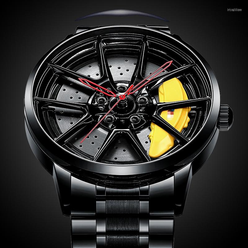 Wristwatches Top Men's Watch Car Rim Wheel Watches Fashion Sport Quartz Waterproof Relogio Masculino