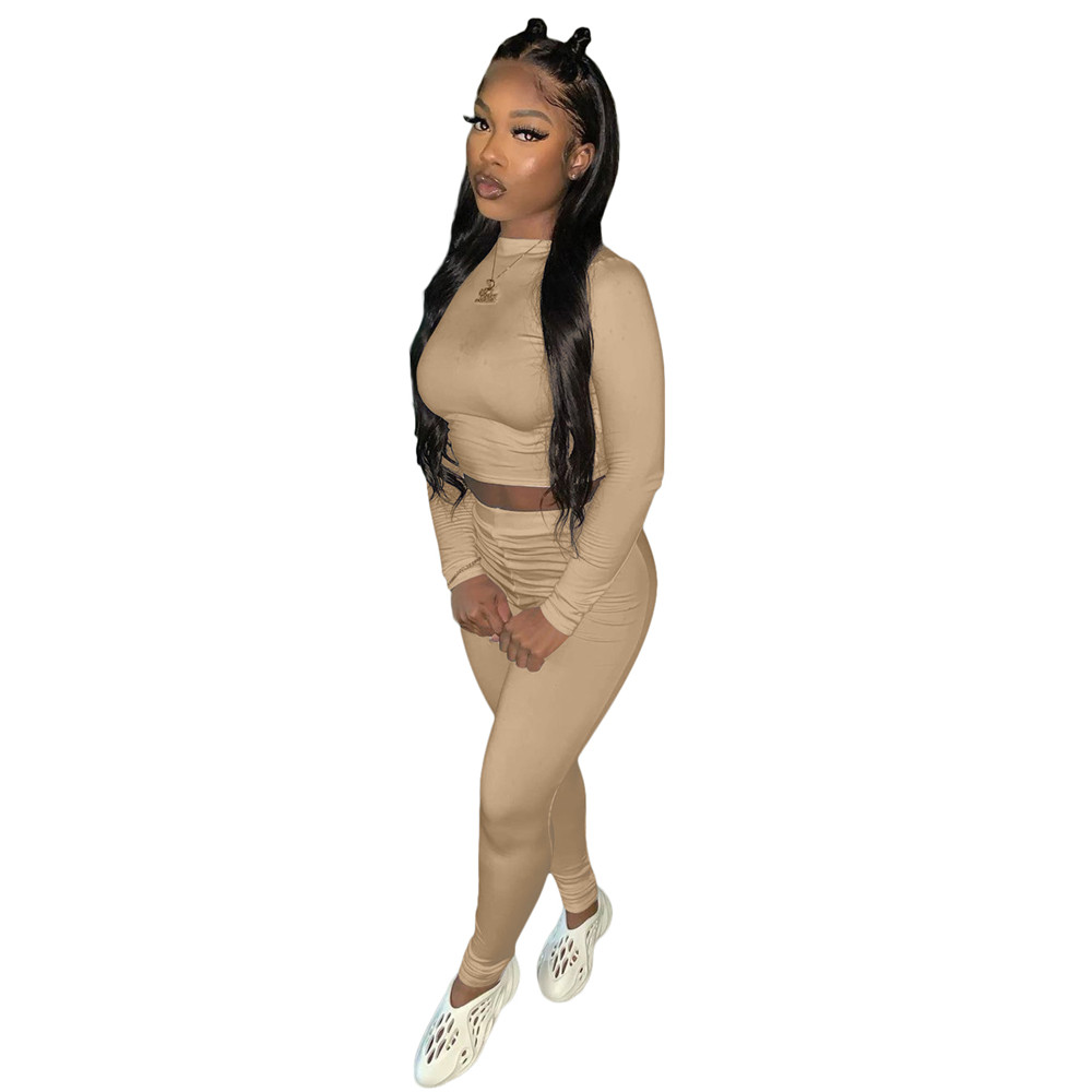 Designer Fall Winter Clothes Women Tracksuits Active Outfits Long Sleeve Pullover Top and Pants Casual Solid Sportswear Outwork Sweatsuits Jogger Suit