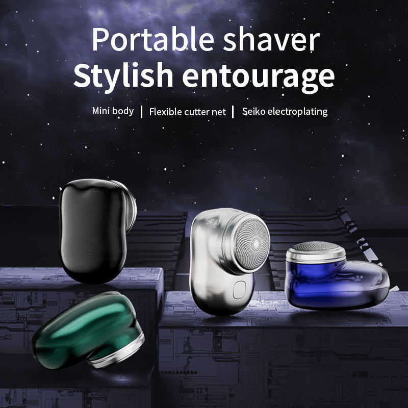 Electric Shavers New Mini Portable Electric Shaver Pocket Size Beard Shaver Wet and Dry Mens Face Razor Electric Razor for men T230129
