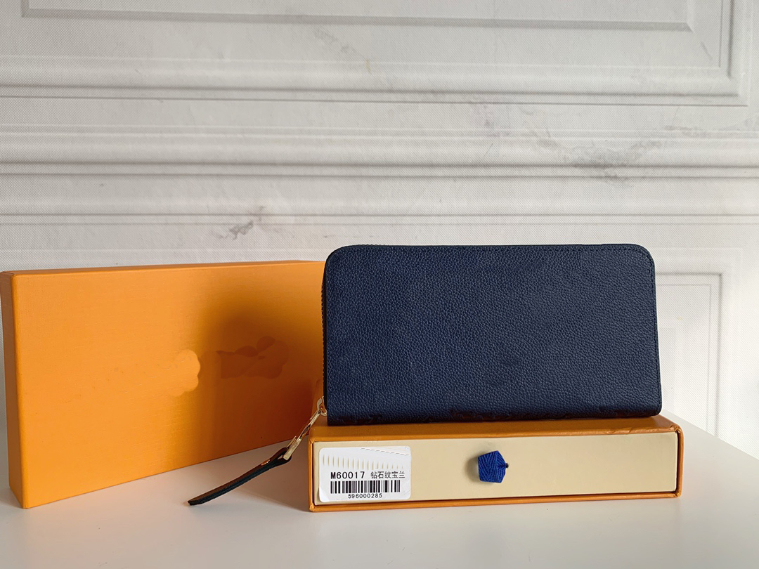Fashion Black empreinte women clutch lady ladies long wallet pu leather single zipper wallets classical corn purse card holder purse