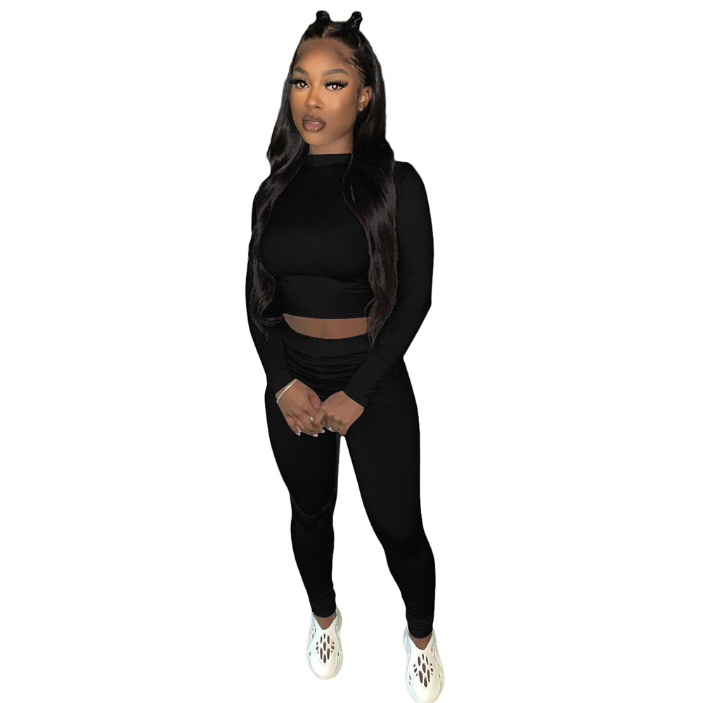 Designer Fall Winter Clothes Women Tracksuits Active Outfits Long Sleeve Pullover Top and Pants Casual Solid Sportswear Outwork Sweatsuits Jogger Suit