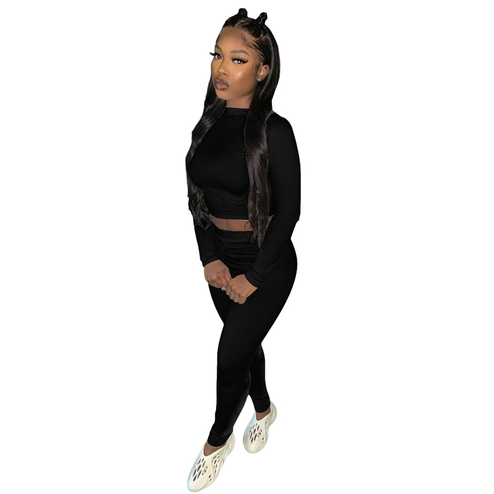 Designer Fall Winter Clothes Women Tracksuits Active Outfits Long Sleeve Pullover Top and Pants Casual Solid Sportswear Outwork Sweatsuits Jogger Suit