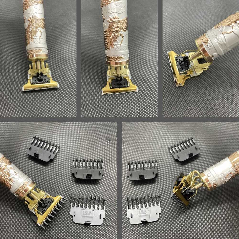 Electric Shavers T9 0MM Electric Cordless Hair Cutting Machine Professional Hair Barber Trimmer For Men Clipper Shaver Beard Lighter T230129